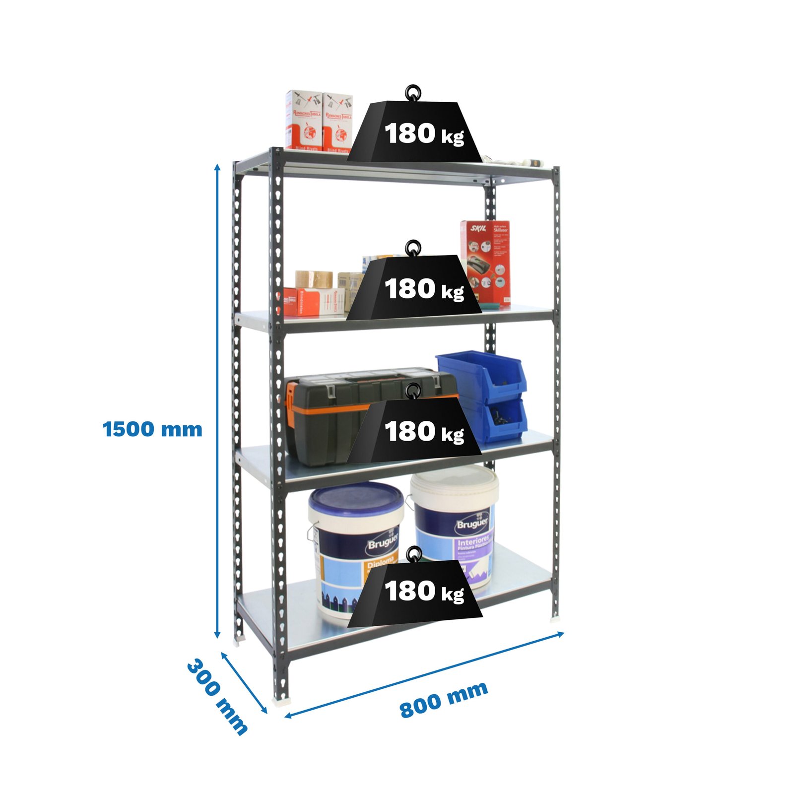 Simonclick MINI 4/300 1500 Antracita/blanco Simonrack 1500X800 300 Mm - Imagen 6