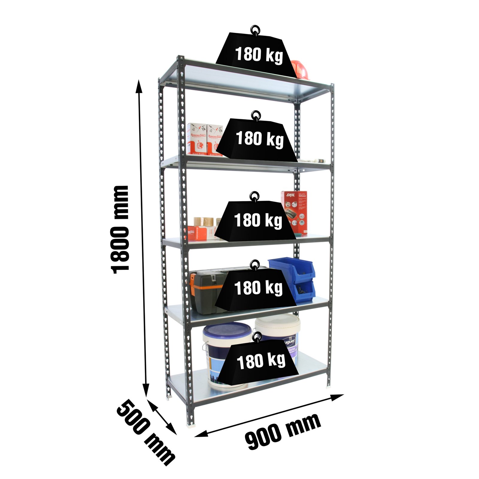 Simonclick 5/500 Antracita/blanco Simonrack 1800X900 500 Mm - Imagen 6