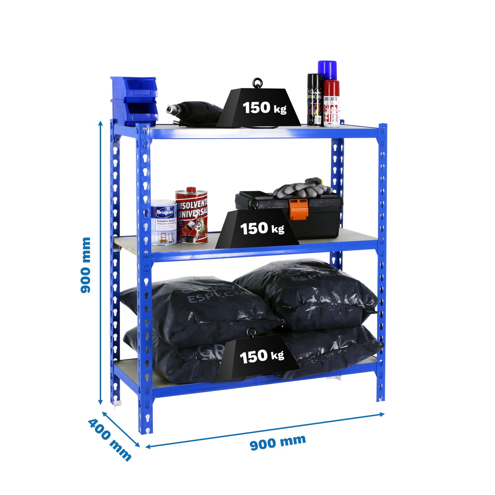 Maderclick 3/400 900 Azul/madera Simonrack 900X900 400 Mm - Imagen 4