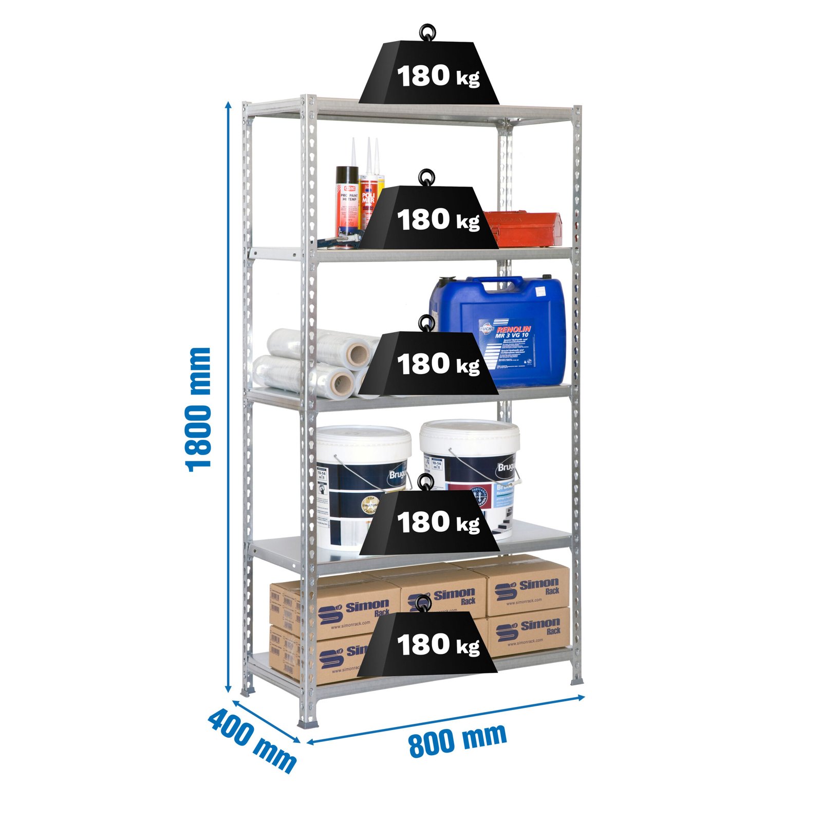 Simonclick MINI 5/400 Gris/gris Simonrack 1800X800 400 Mm - Imagen 5