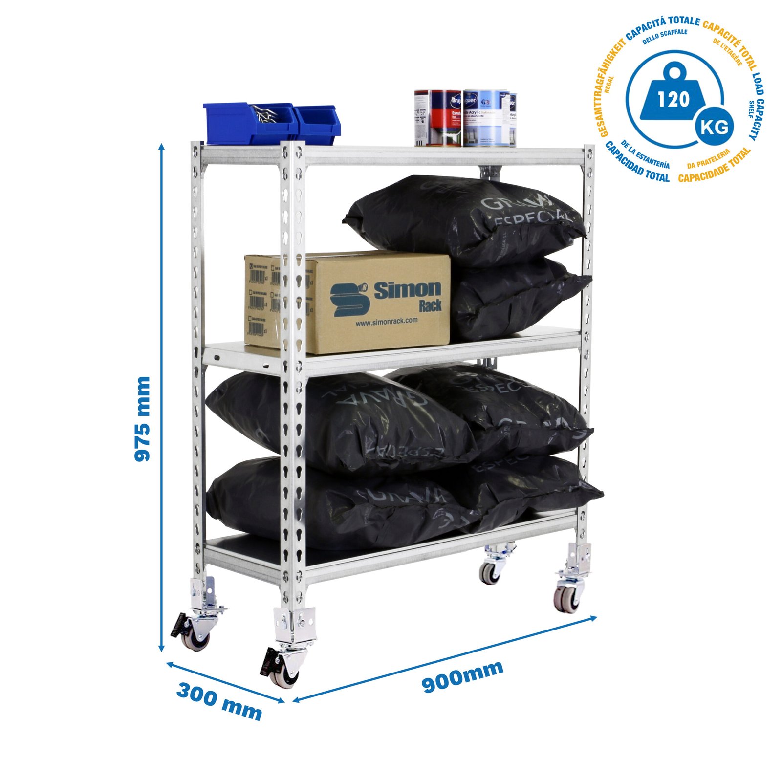 Simonclick Mobile 3/300 900 Galva/galva Simonrack 975X900 300 Mm - Imagen 4
