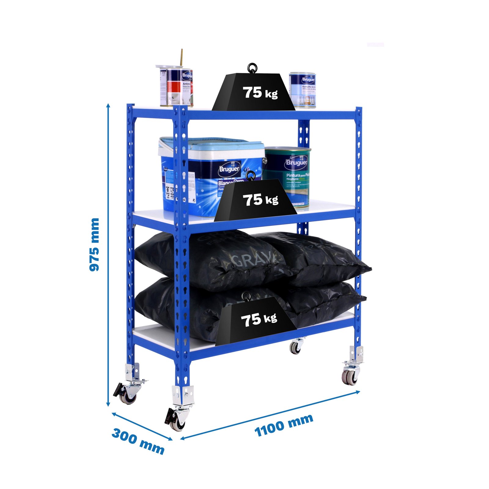 Simonclick Mobile Superplus 3/300 900 Azul/bla Simonrack 975X1100 300 Mm - Imagen 4