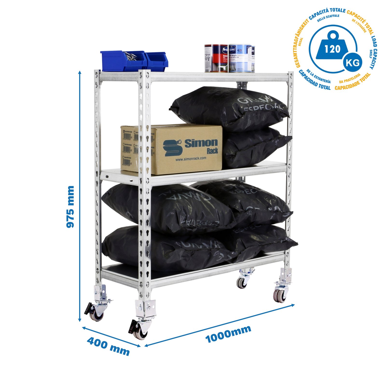 Simonclick Mobile PLUS 3/400 900 Galva/galva Simonrack 975X1000 400 Mm - Imagen 4