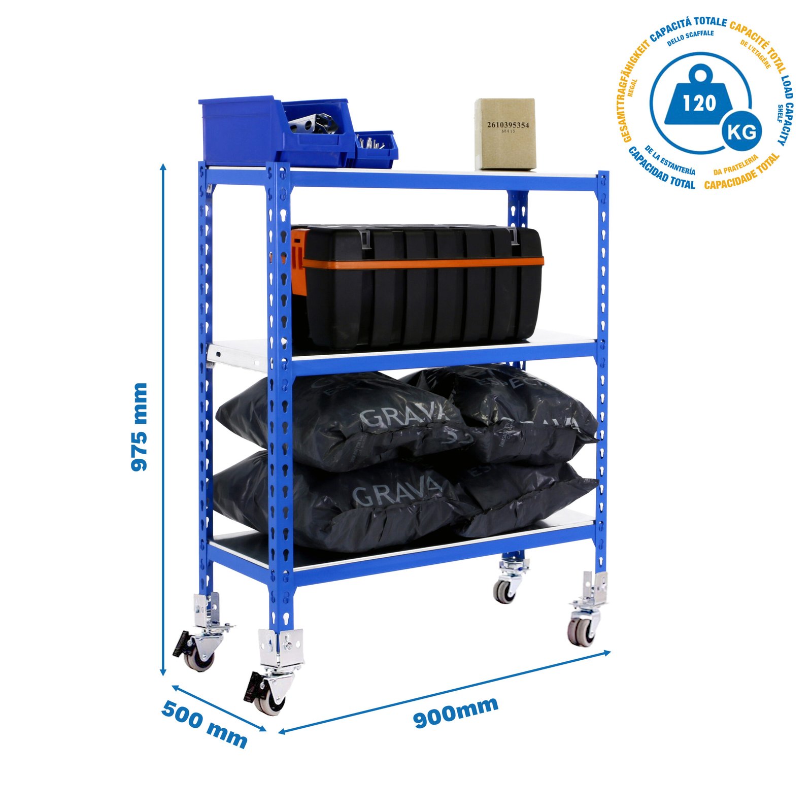 Simonclick Mobile 3/500 900 Azul/galva Simonrack 975X900 500 Mm - Imagen 4