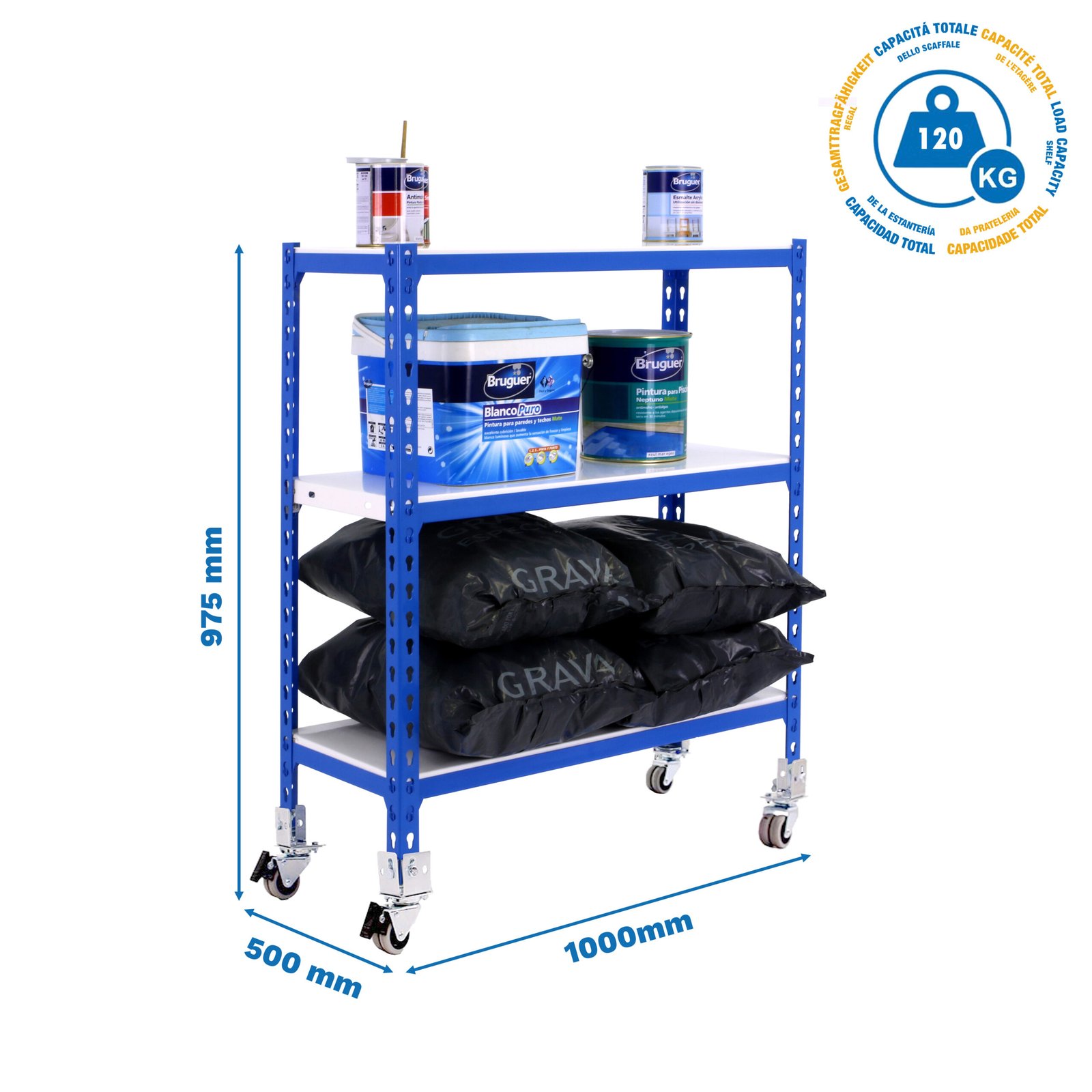 Simonclick Mobile PLUS 3/500 900 Azul/blanco Simonrack 975X1000 500 Mm - Imagen 4