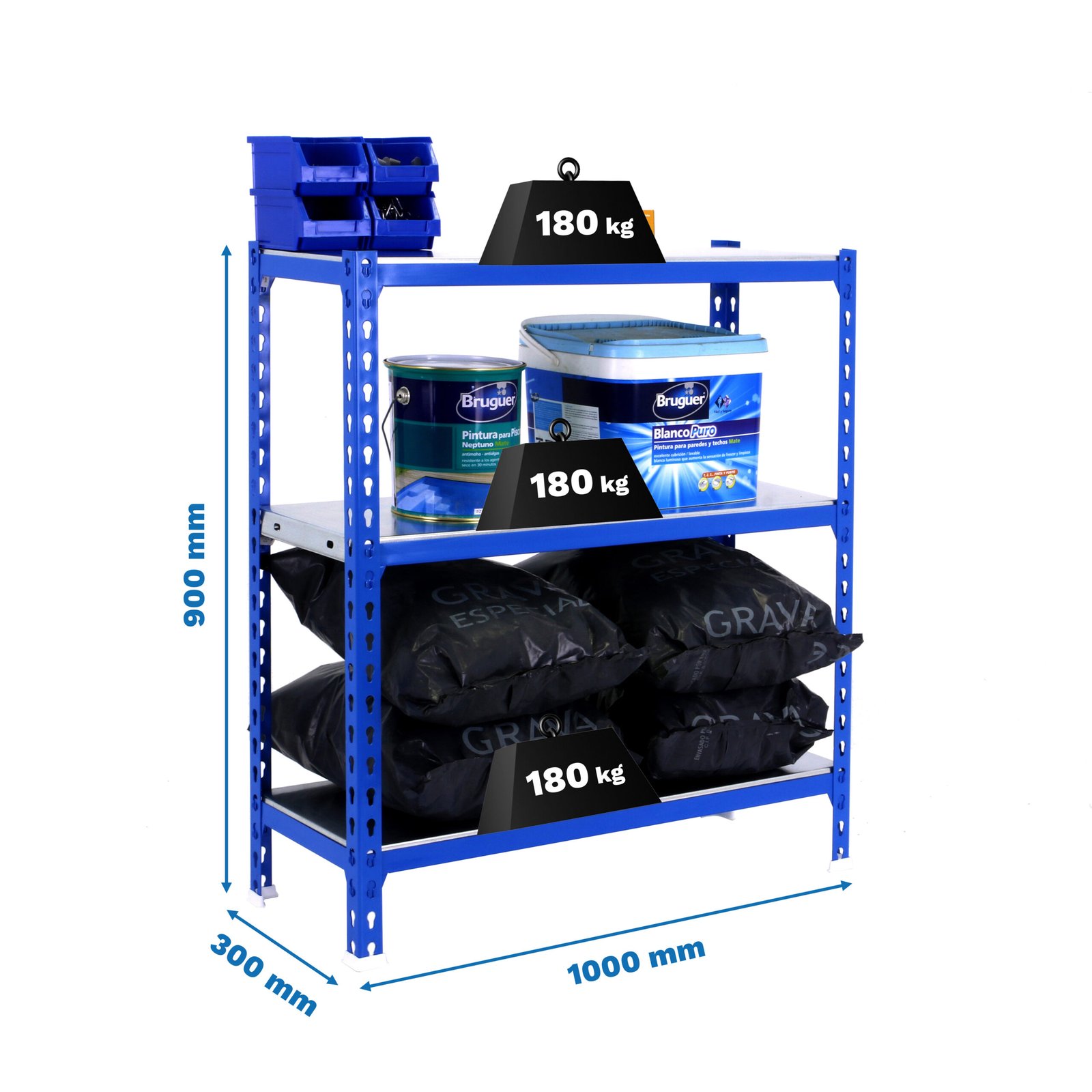 Simonclick PLUS 3/300 900 Azul/galva Simonrack 900X1000 300 Mm - Imagen 4