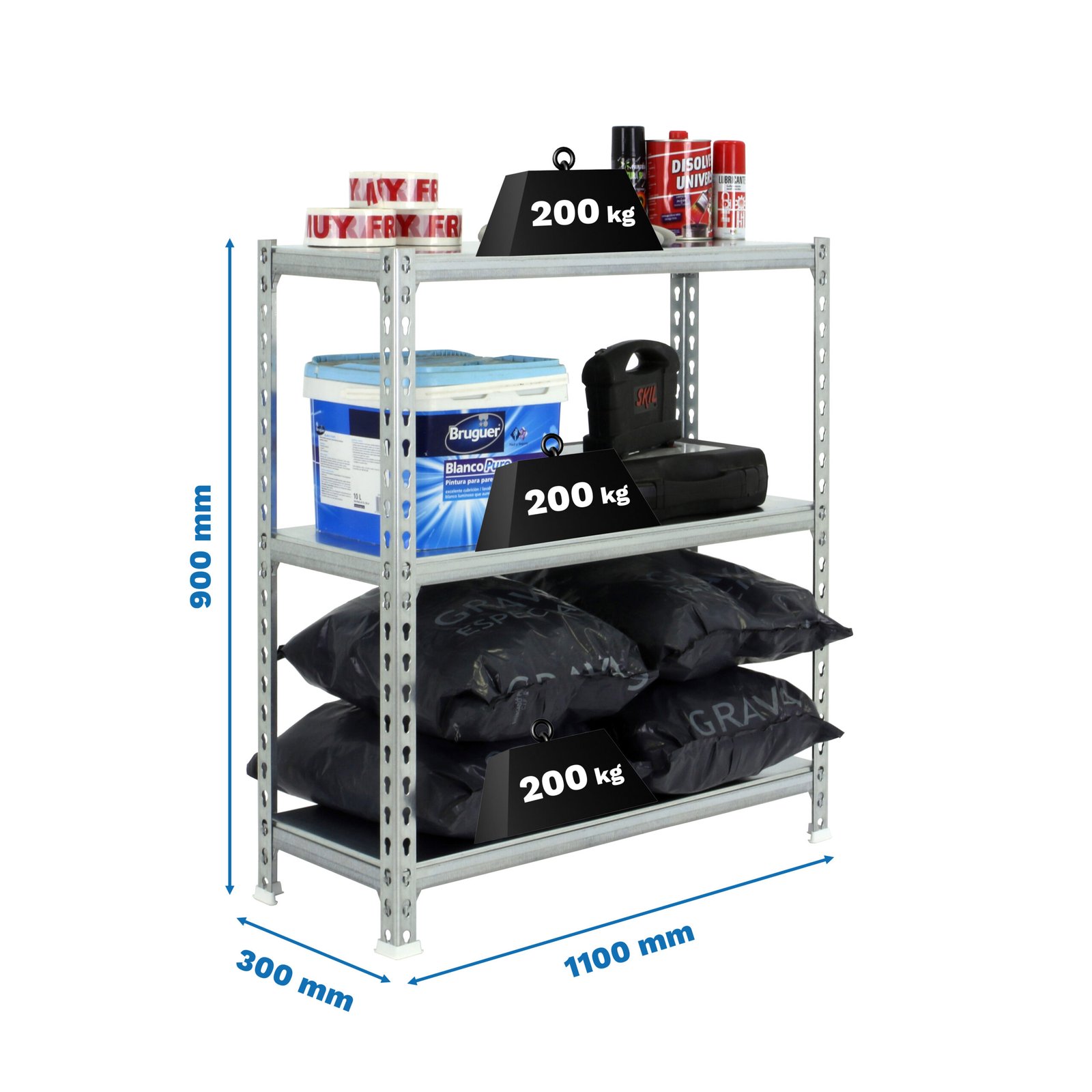 Simonclick Superplus 3/300 900 Galva/galva Simonrack 900X1100 300 Mm - Imagen 4