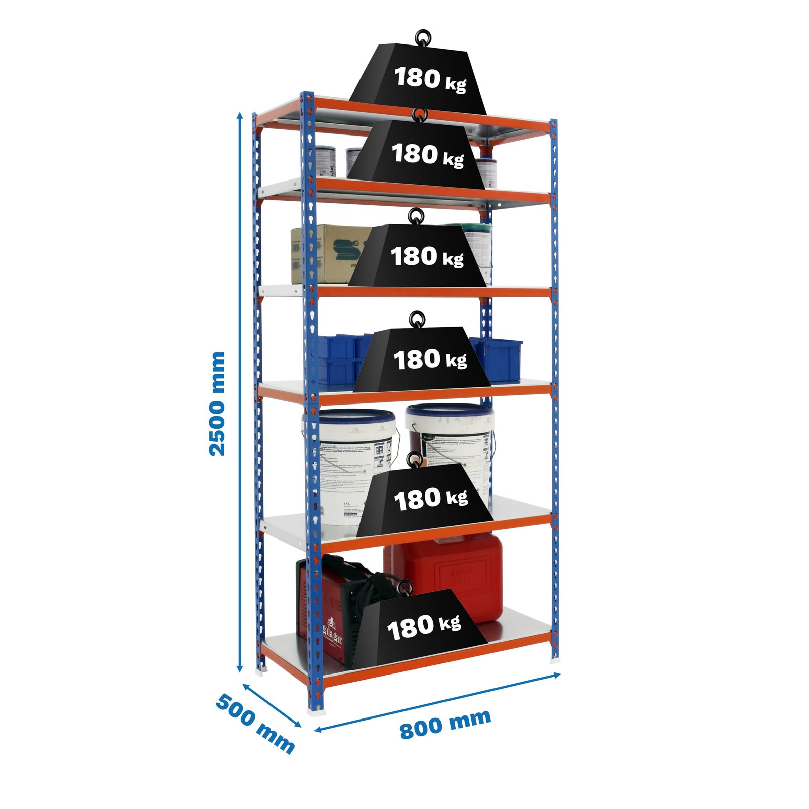 Simonclick MINI 6/500 Azul/naranja/galva Simonrack 2500X800 500 Mm - Imagen 5