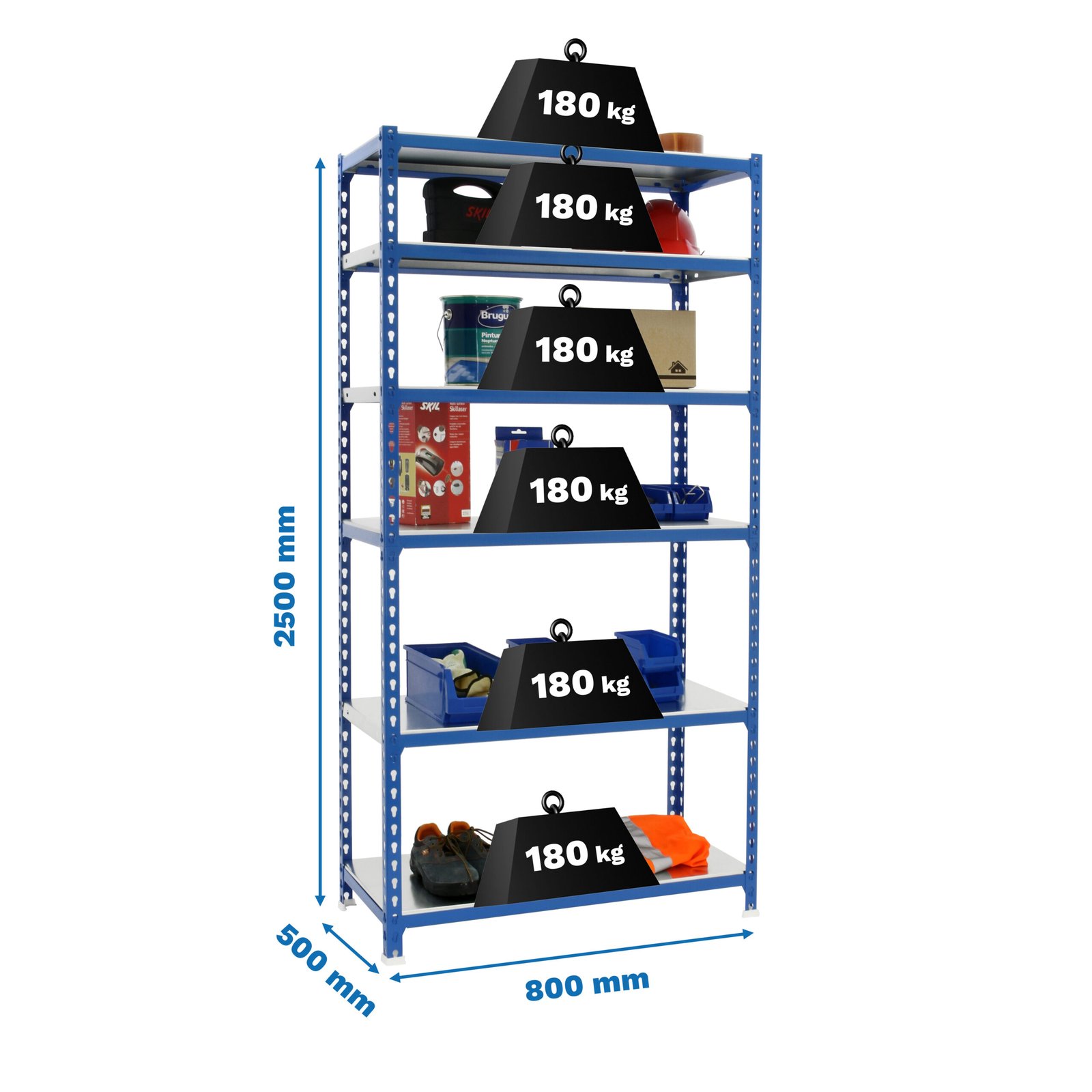 Simonclick MINI 6/500 Azul/galva Simonrack 2500X800 500 Mm - Imagen 4