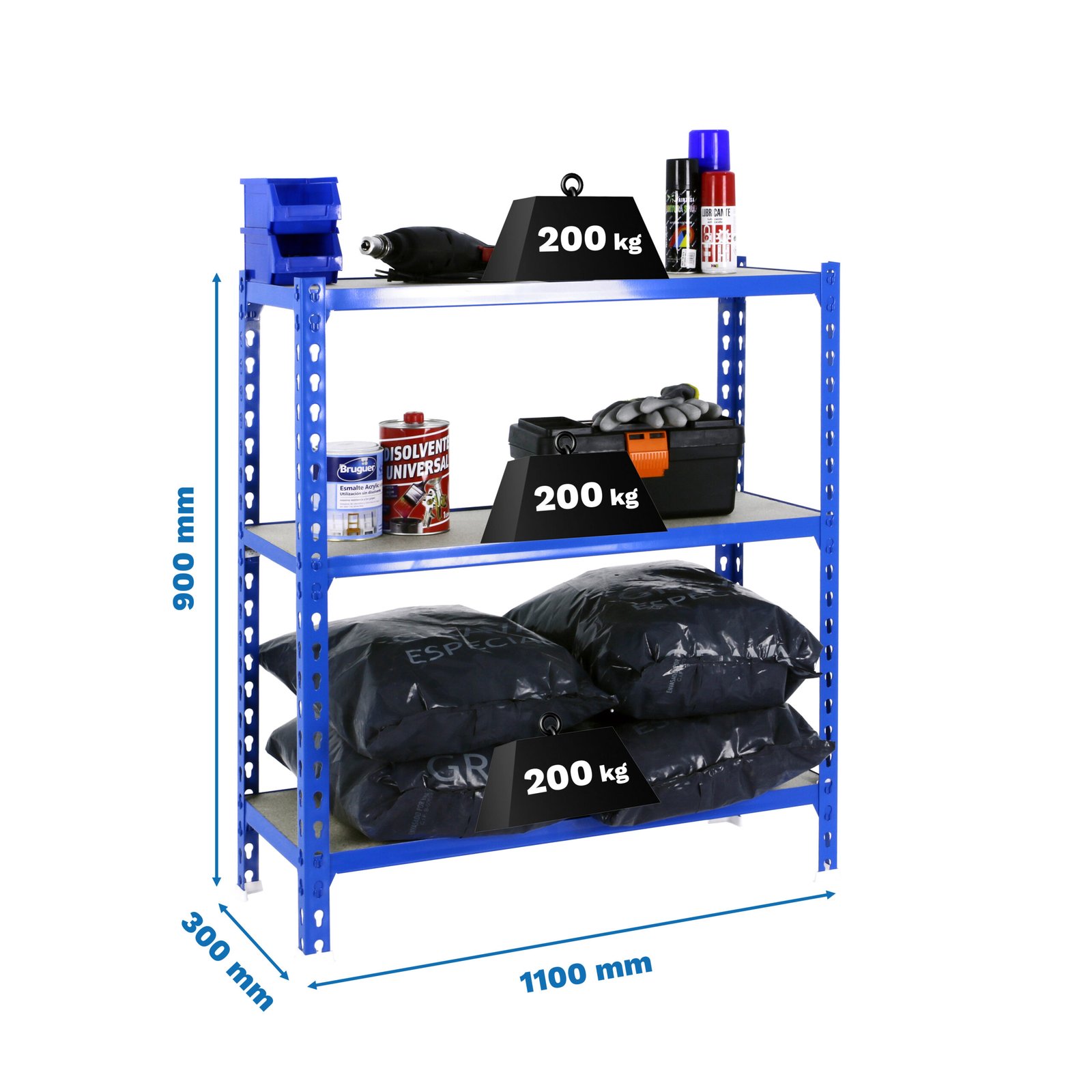 Maderclick Superplus 3/300 900 Azul/madera Simonrack 900X1100 300 Mm - Imagen 4