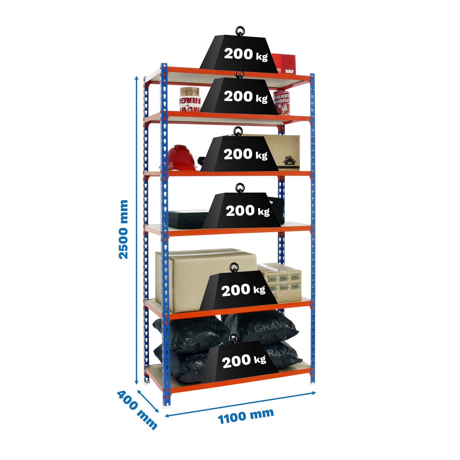Maderclick Superplus 6/400 Azul/naran/mad Simonrack 2500X1100 400 Mm - Imagen 4