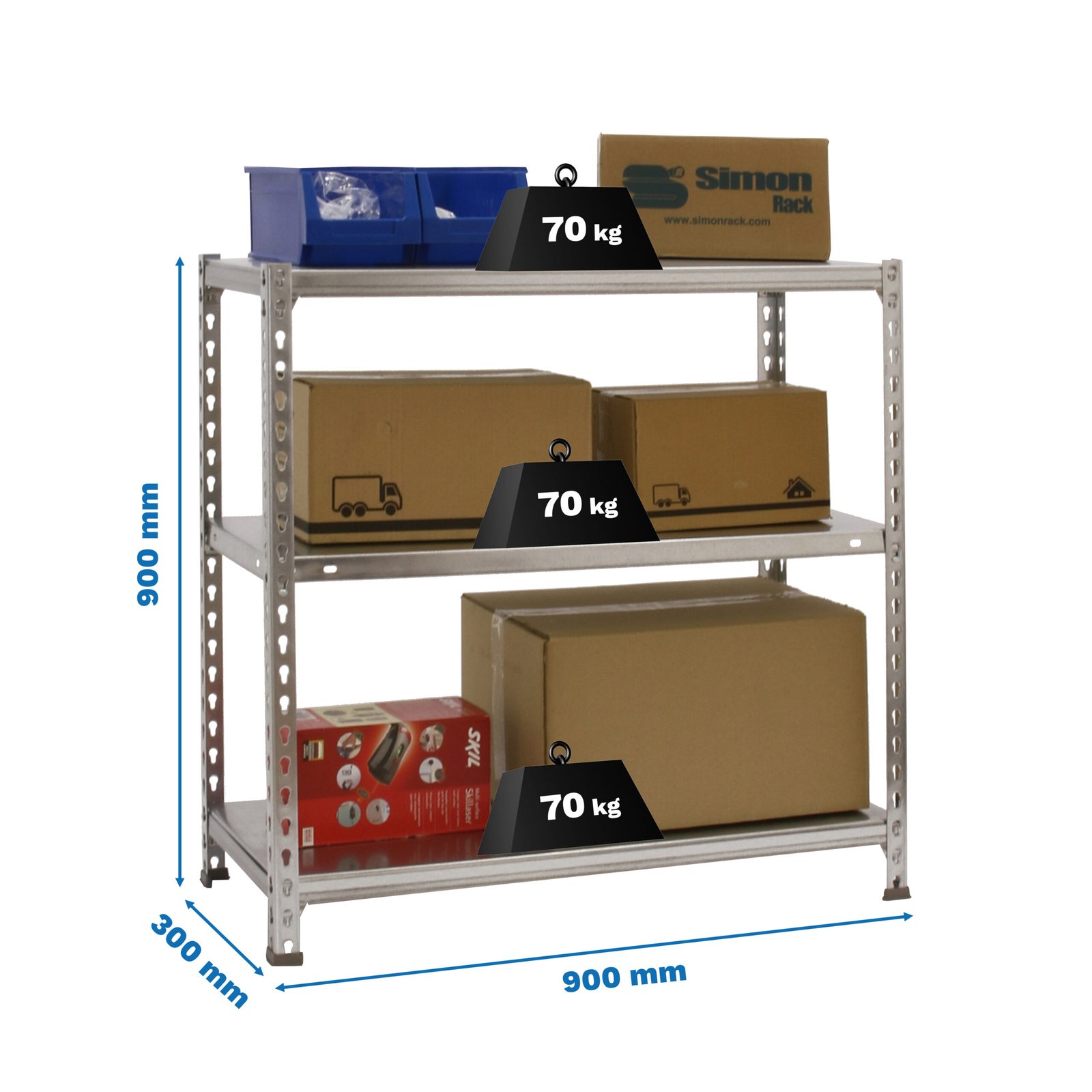 Ecoclick 3/300 900 Galvanizado Simonrack 900X900 300 Mm - Imagen 4