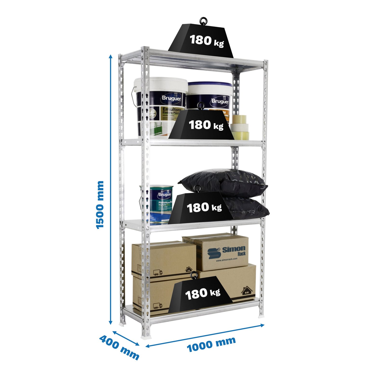 Simonclick PLUS 4/400 1500 GALVA Simonrack 1500X1000 400 Mm - Imagen 4