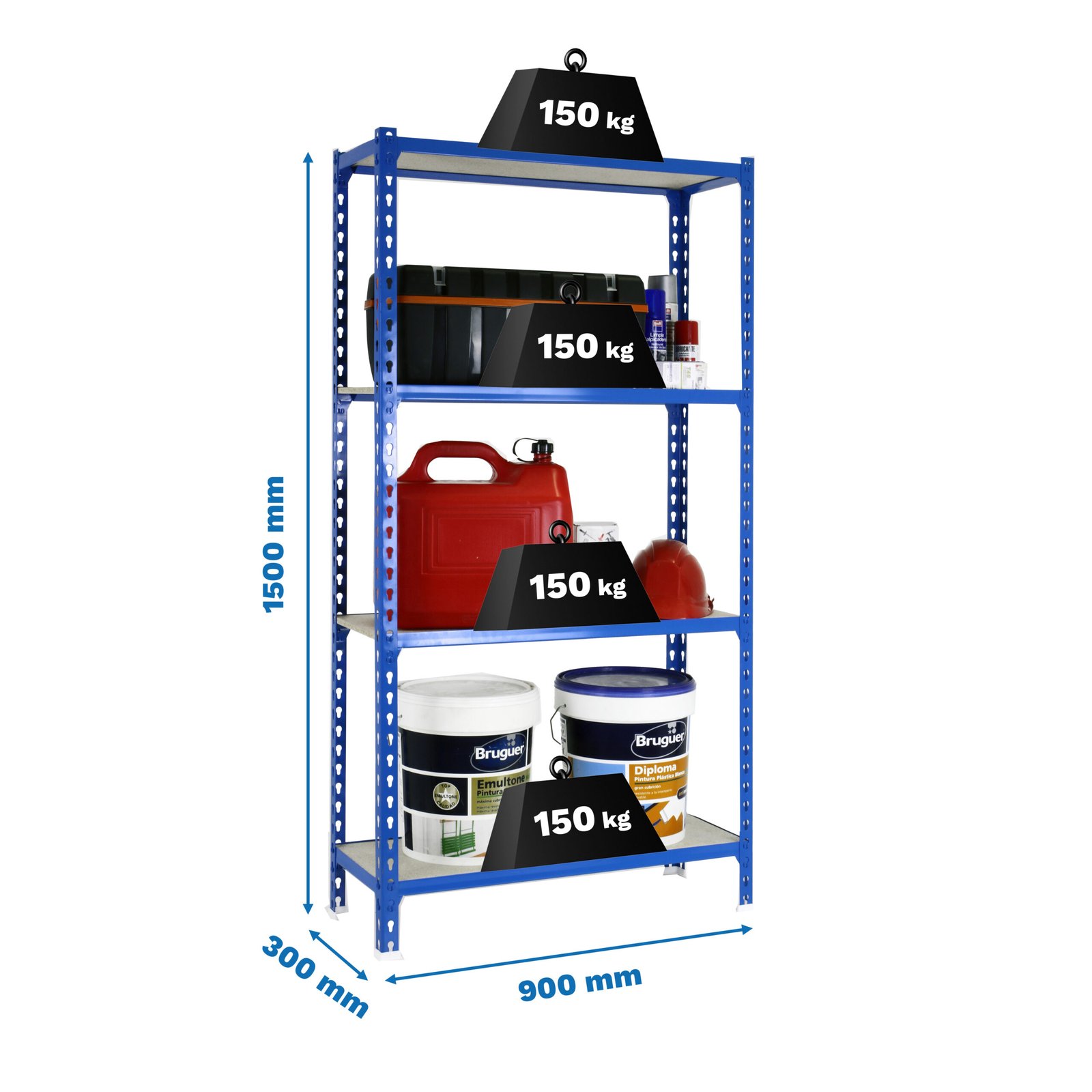 Maderclick 4/300 1500 Azul/madera Simonrack 1500X900 300 Mm - Imagen 4