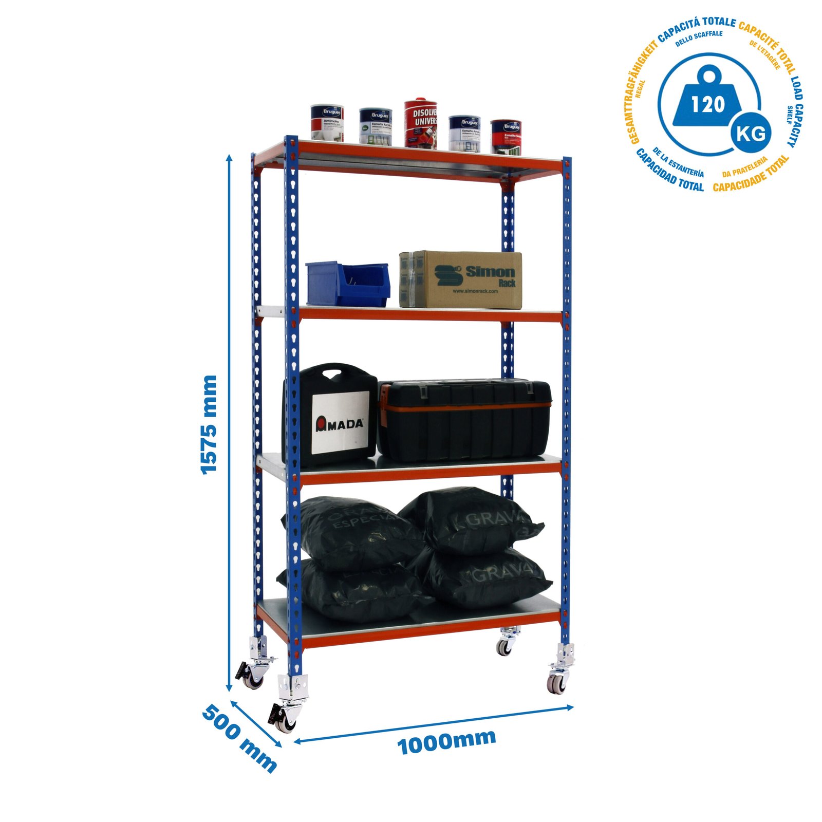 Simonclick Mobile PLUS 4/500 1500 Azul/nar/gal Simonrack 1575X1000 500 Mm - Imagen 4