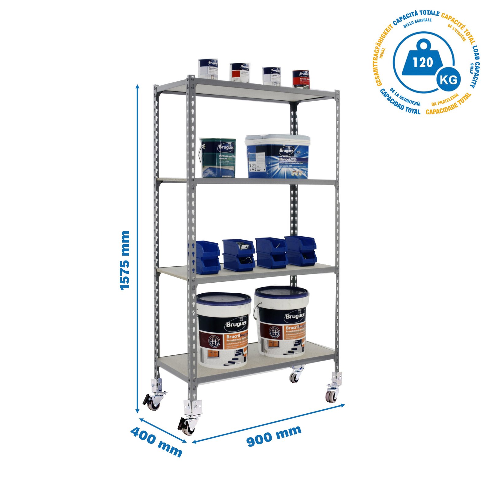 Maderclick Mobile 4/400 1500 Gris/madera Simonrack 40 Cm 1573X962 - Imagen 4