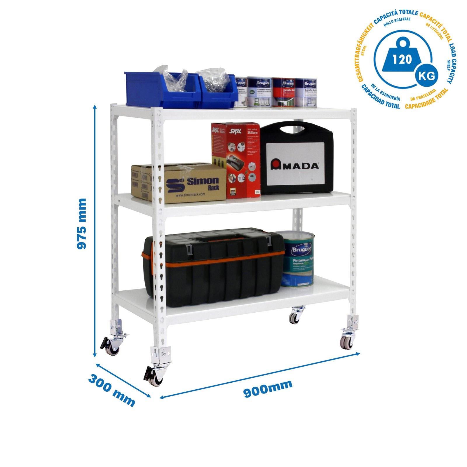 Simonclick Mobile 3/300 900 Blanco/blanco Simonrack 975X900 300 Mm - Imagen 5