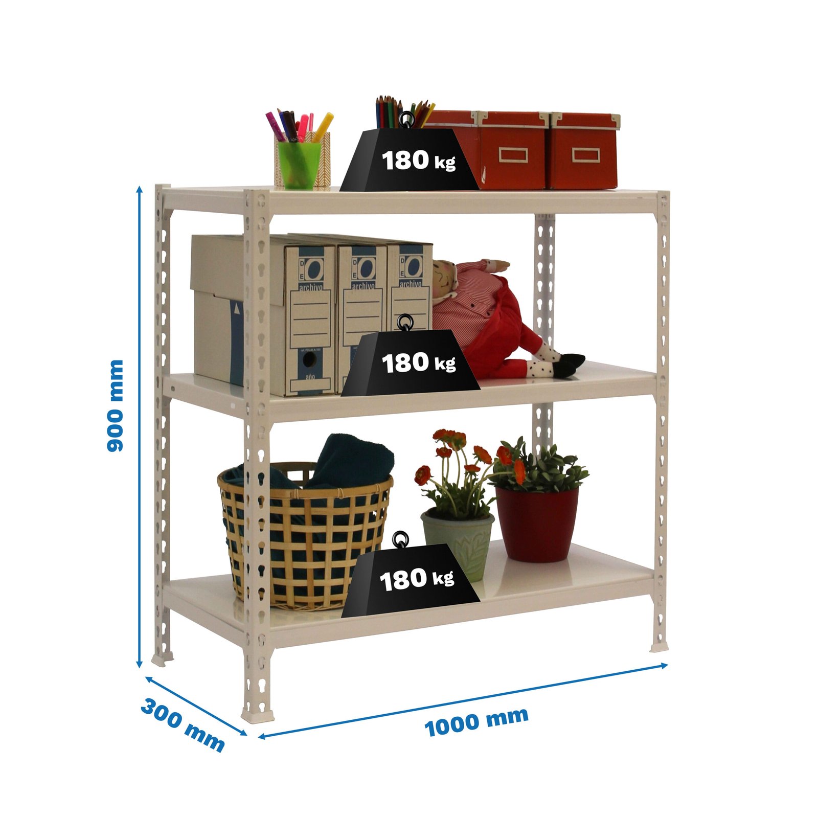 Simonclick PLUS 3/300 900 Blanco/blanco Simonrack 900X1000 300 Mm - Imagen 5