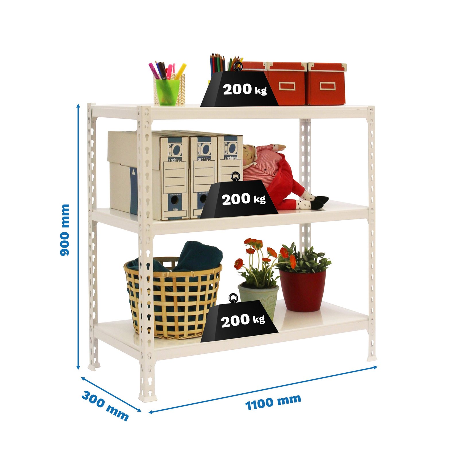 Simonclick Superplus 3/300 900 Blanco/blanco Simonrack 900X1100 300 Mm - Imagen 5