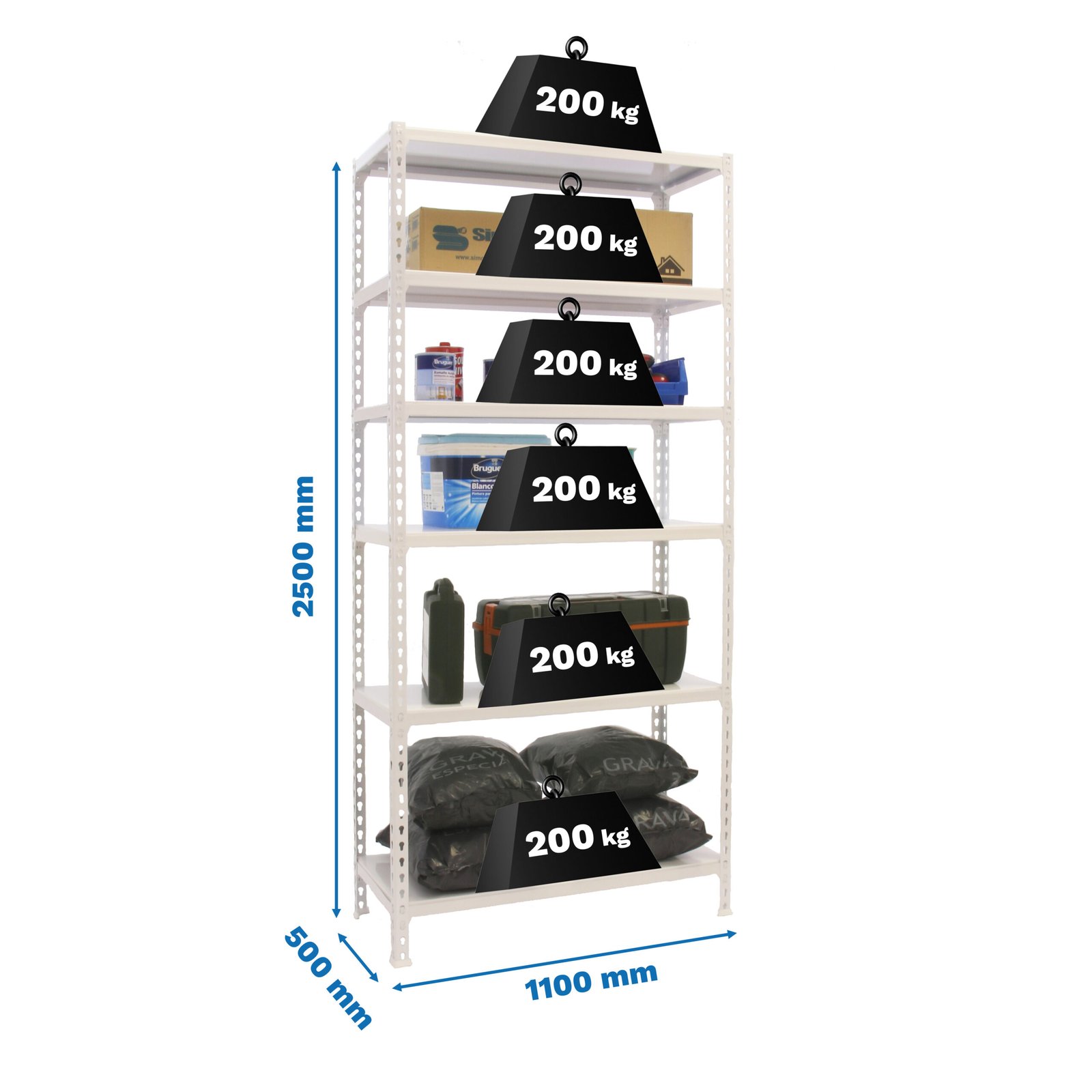 Simonclick Superplus 6/500 Blanco/blanco Simonrack 2500X1100 500 Mm - Imagen 5