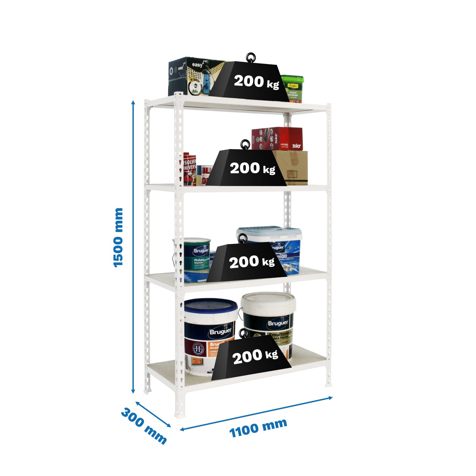 Maderclick Superplus 4/300 1500 Blanco/madera Simonrack 1500X1100 300 Mm - Imagen 4