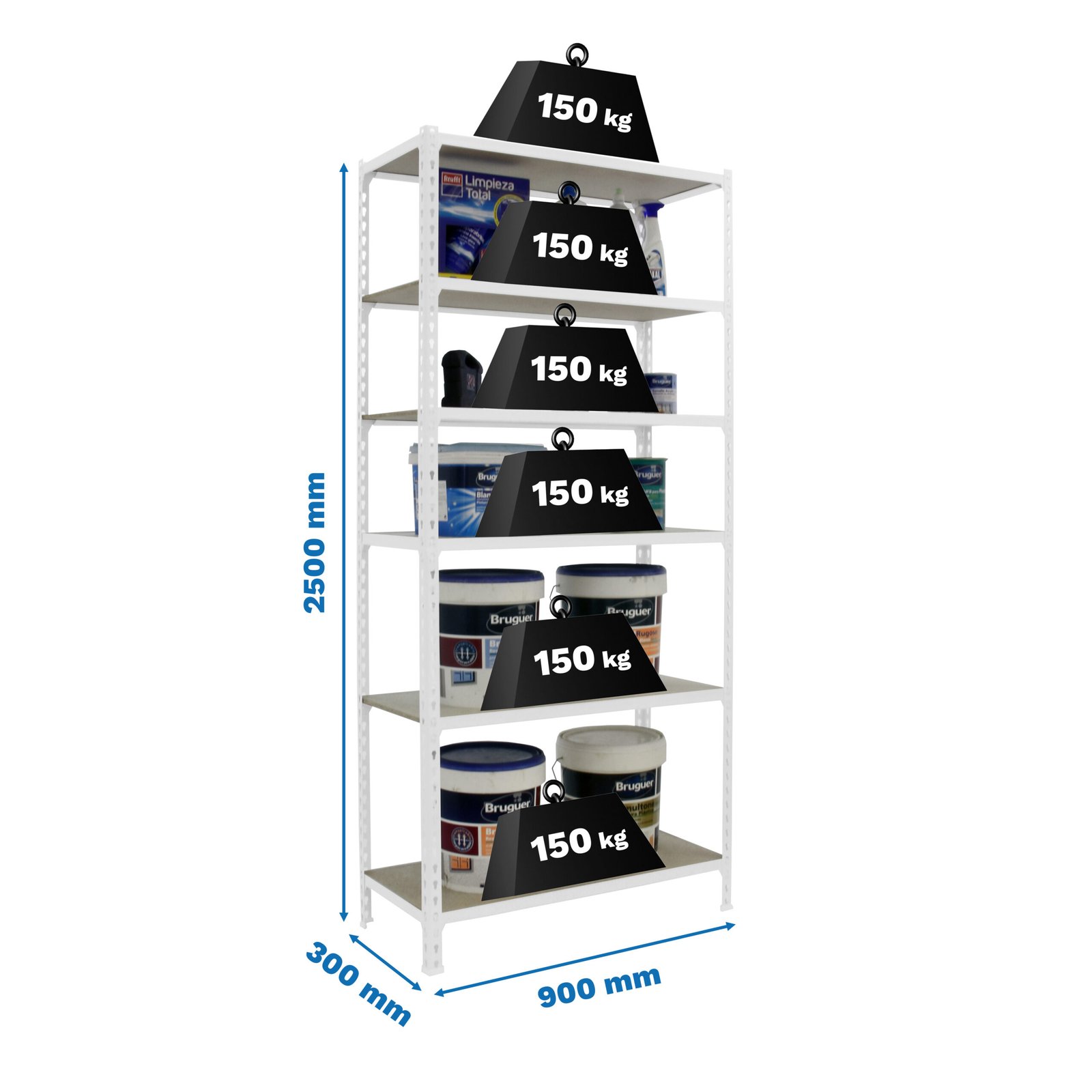 Maderclick 6/300 Blanco/madera Simonrack 2500X900 300 Mm - Imagen 5