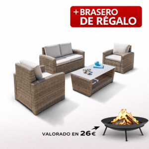 Conjunto Polynesia 128X66X78 Cm 74X66X78 Cm mueble fibra