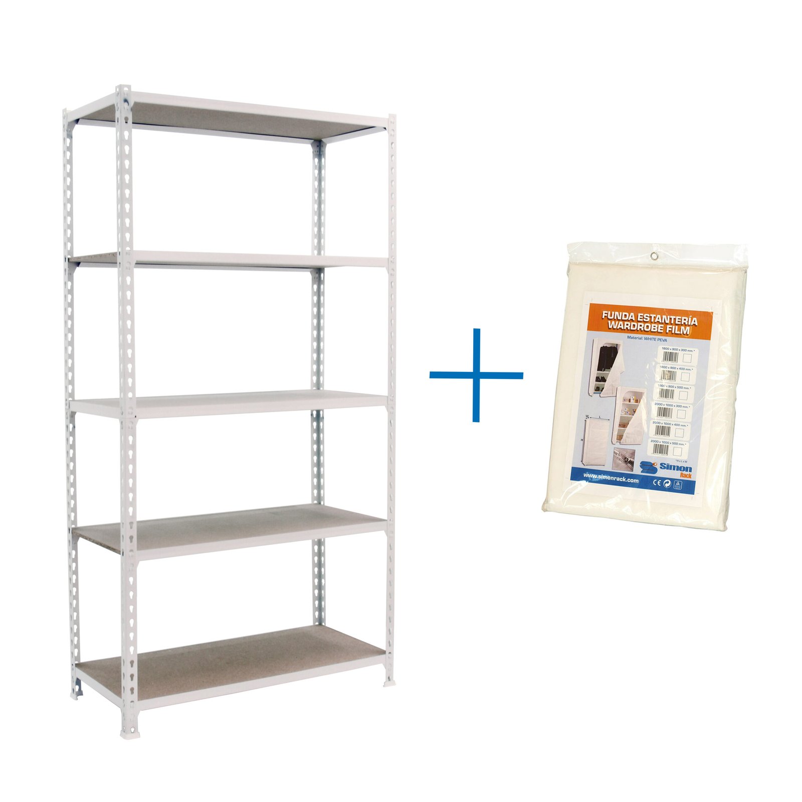 Maderclick 5/500 Blanco/madera + FUNDA Simonrack 1800X900 500 Mm