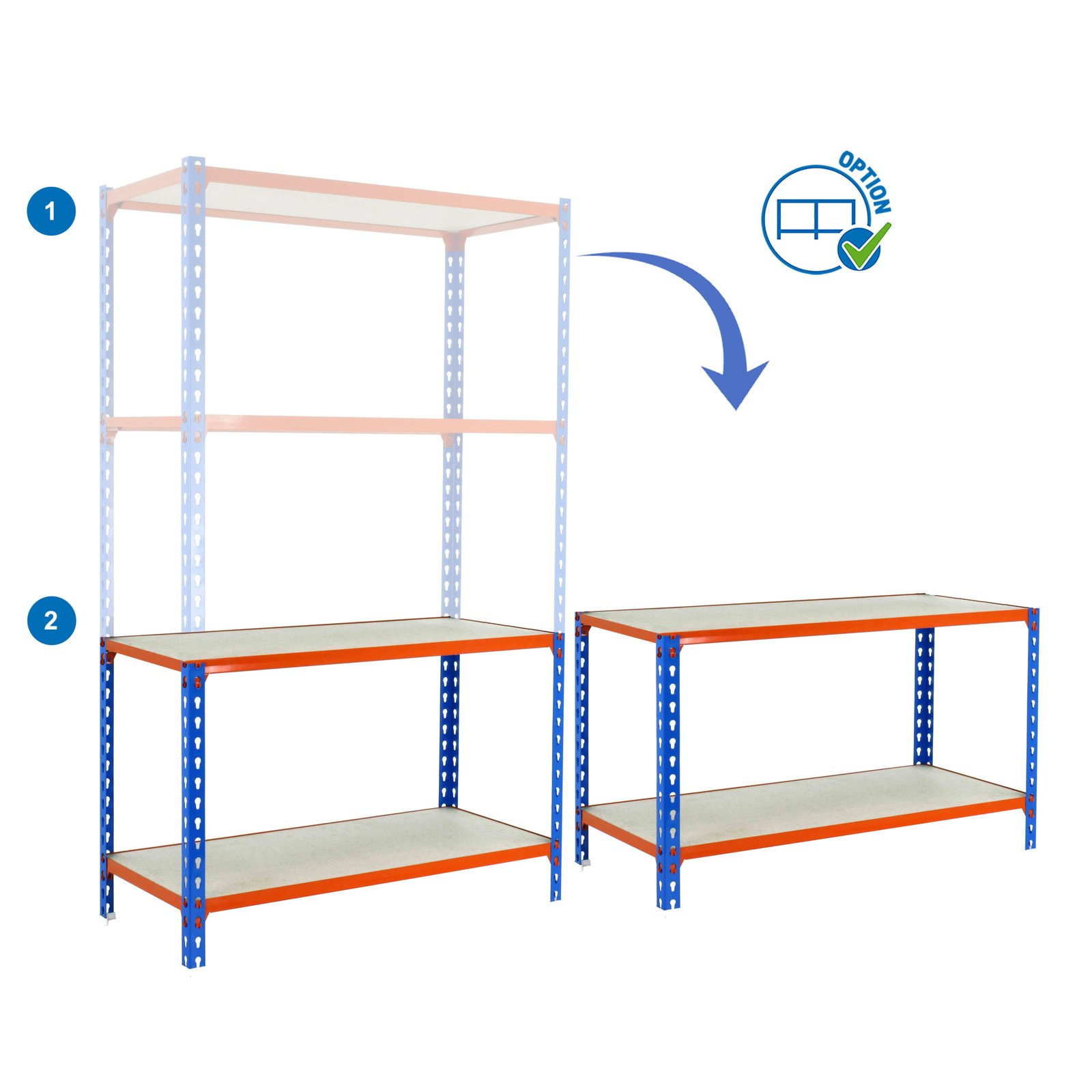 Maderclick Megaplus 4/500 1500 Azul/naran/mad Simonrack 1500X1200 200 Kg - Imagen 6
