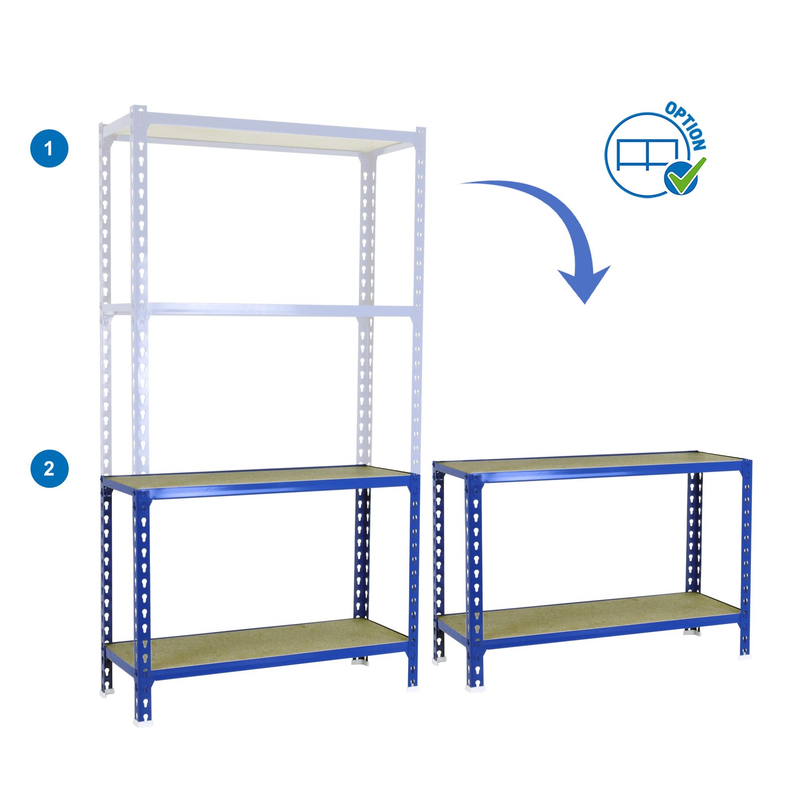 Maderclick Megaplus 4/400 1500 Azul/madera Simonrack 1500X1200 200 Kg - Imagen 7