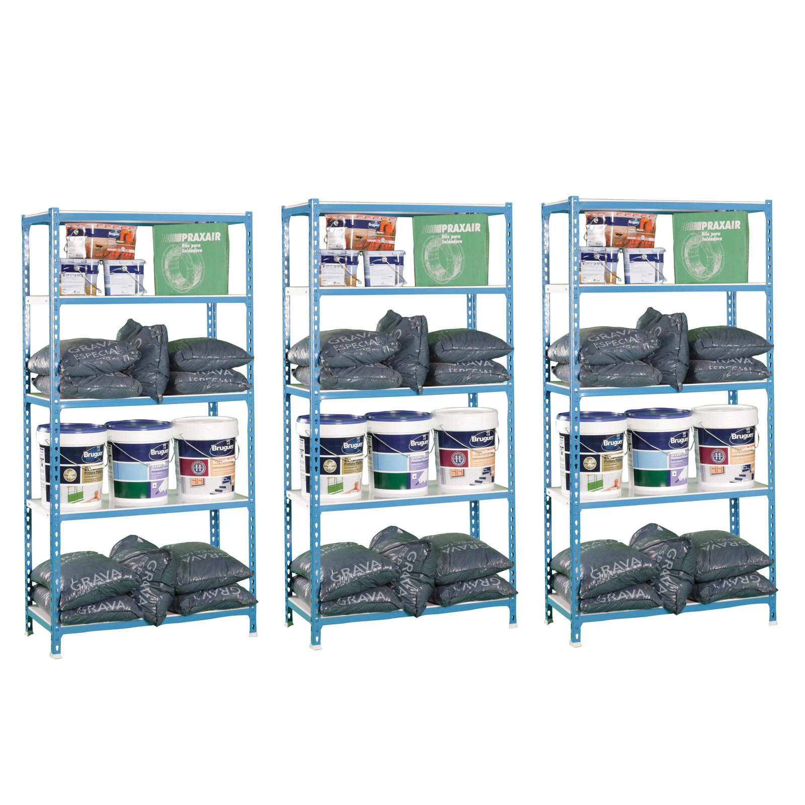PACK 3 Simonclick 5/400 Azul/blanco Simonrack 2000X1000 400 Mm - Imagen 3