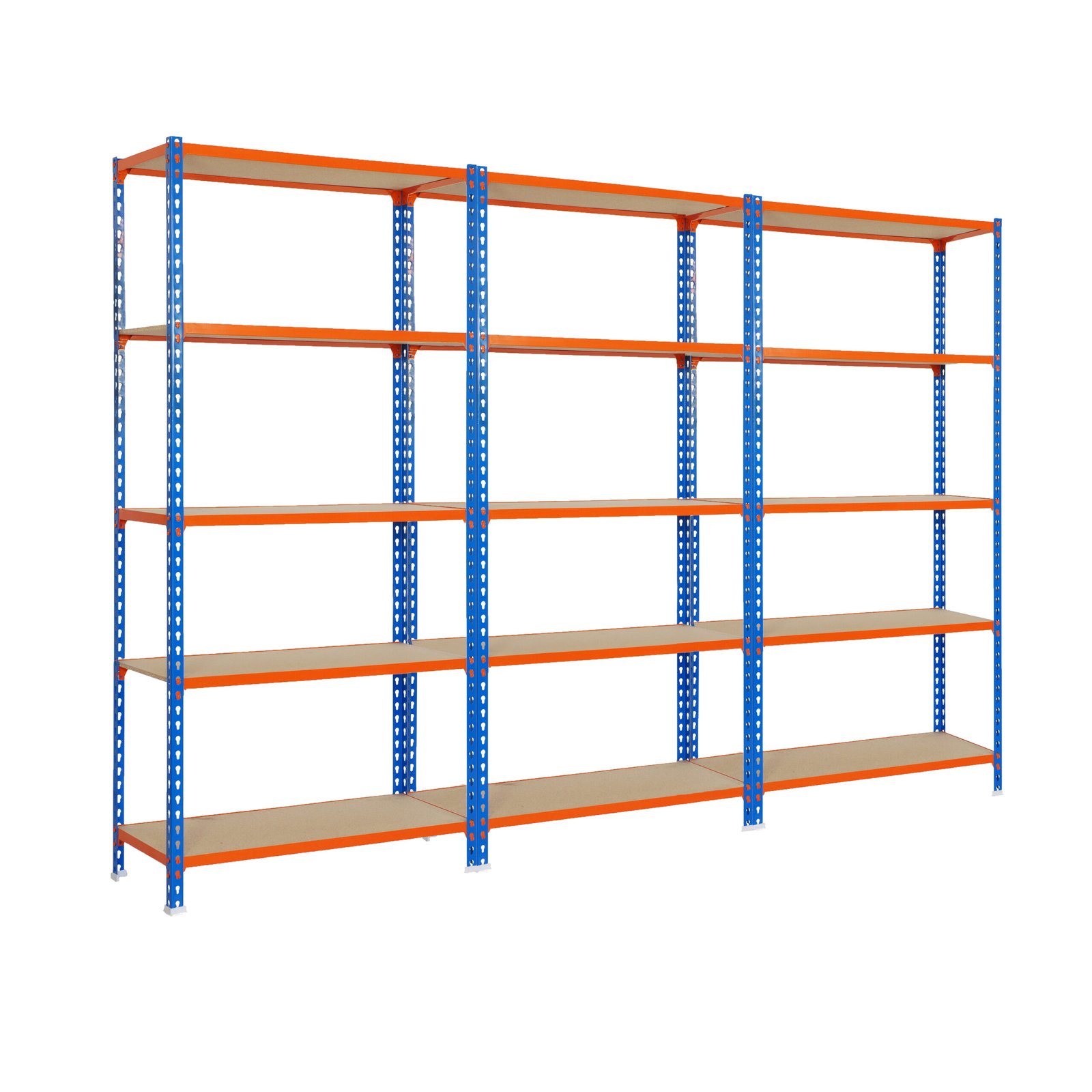 PACK 3 Maderclick 5/400 Azul/naranja/madera Simonrack 1800X900X400 Mm 150 Kg