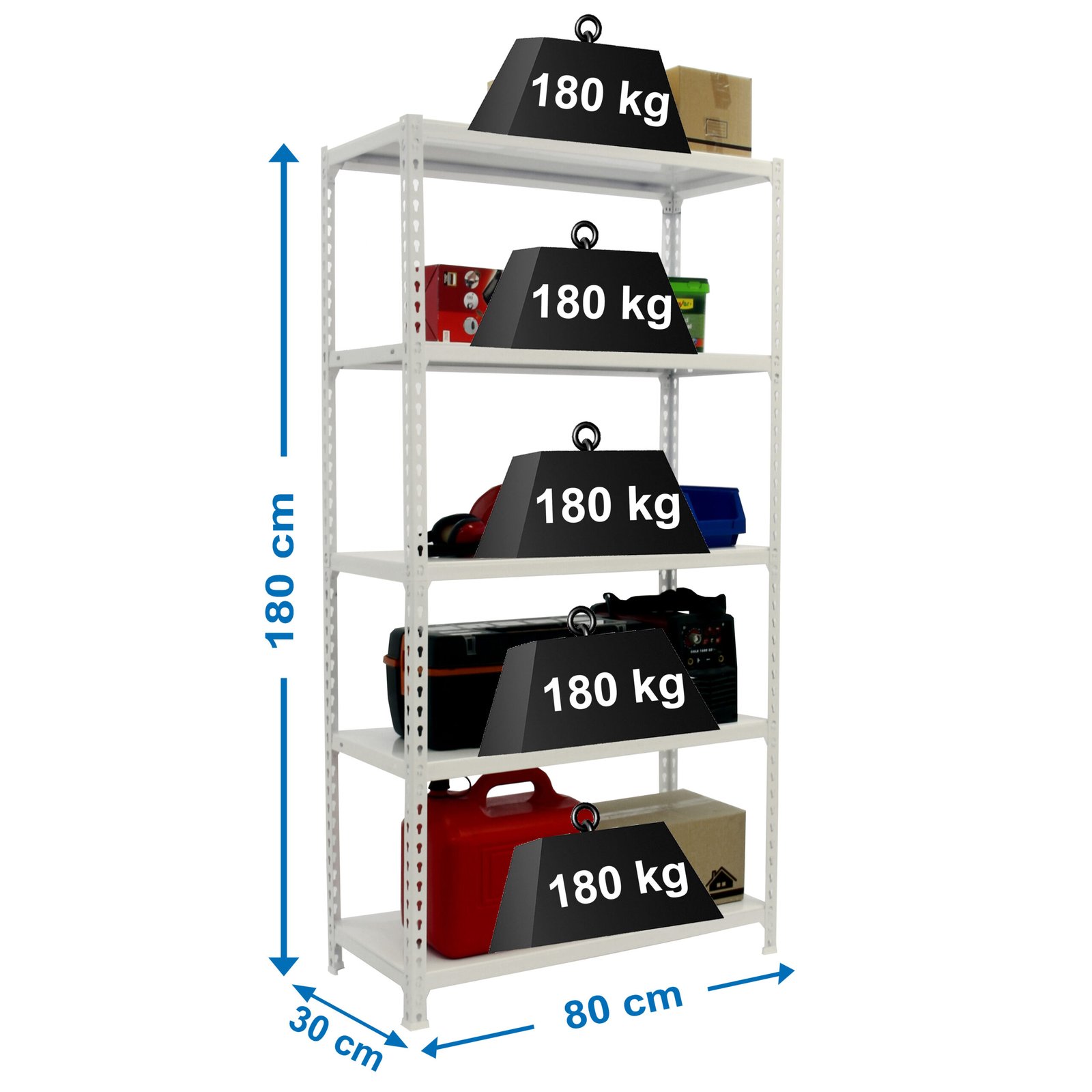 Simonclick MINI 5/300 Blanco/blanco Simonrack 1800X800 300 Mm - Imagen 6