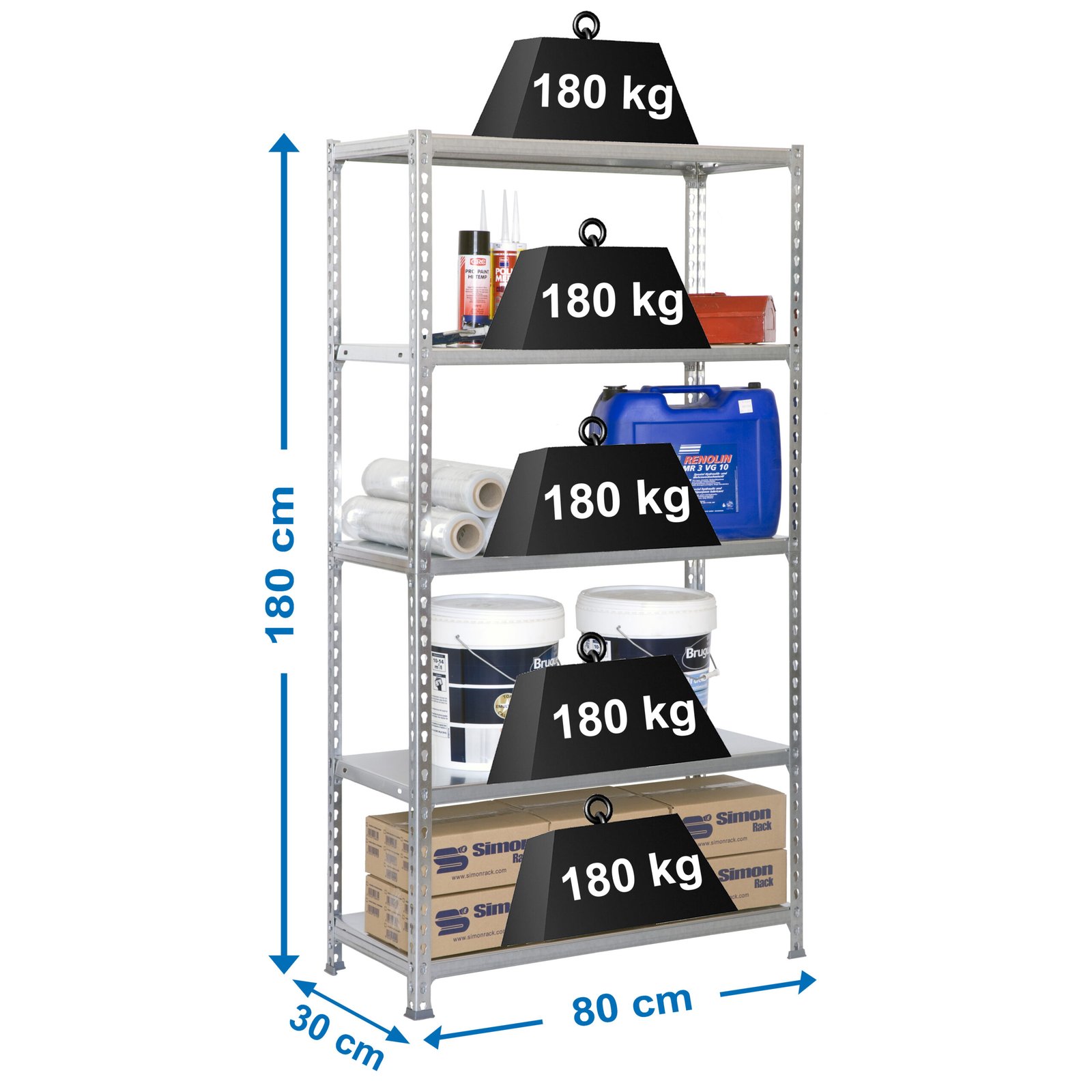 Simonclick MINI 5/300 Galva/galva Simonrack 1800X800 300 Mm - Imagen 6
