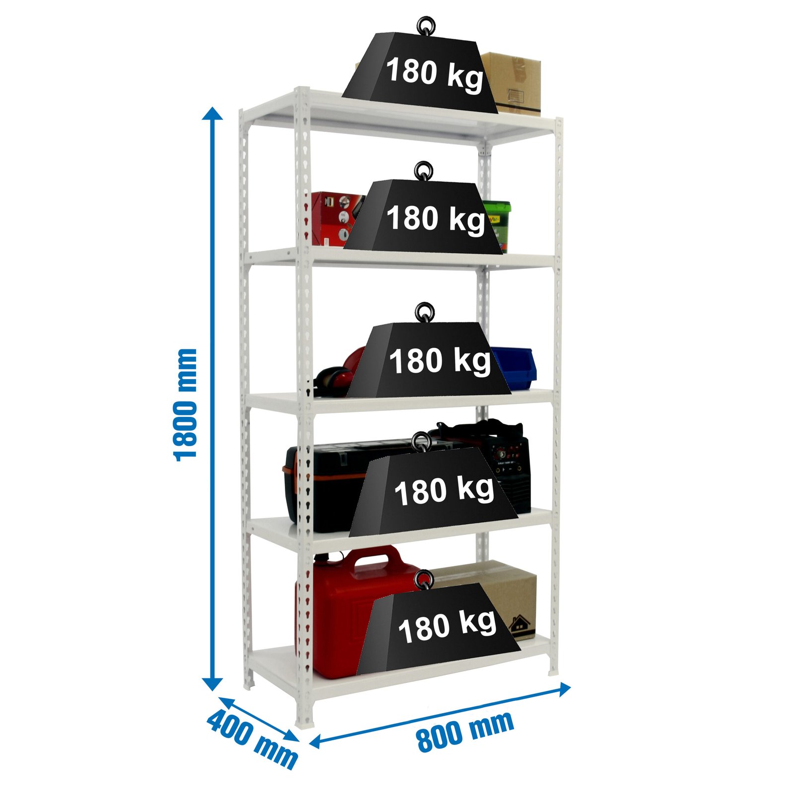 Simonclick MINI 5/400 Blanco/blanco Simonrack 1800X800 400 Mm - Imagen 6