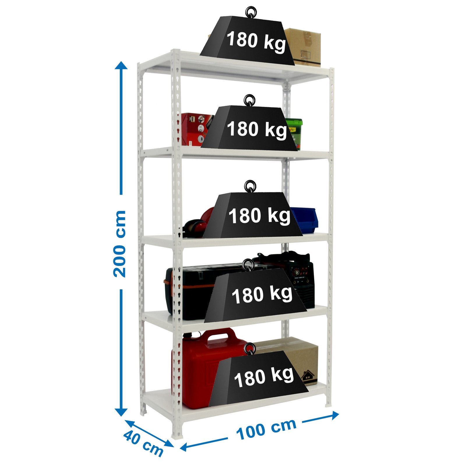 Simonclick PLUS 5/400 Blanco/blanco Simonrack 2000X1000 400 Mm - Imagen 6