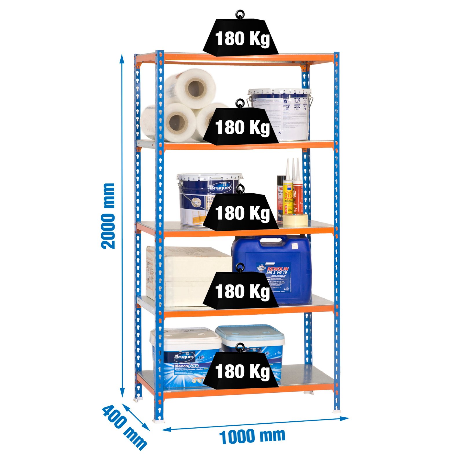 Simonclick PLUS 5/400 Azul/naranja/galva Simonrack 2000X1000 400 Mm - Imagen 5