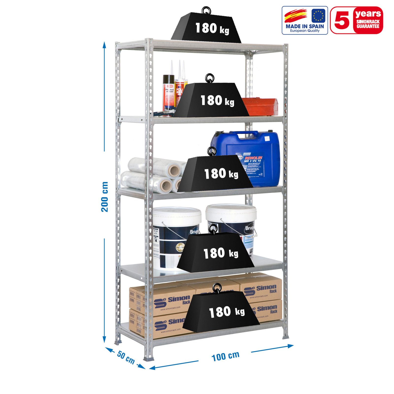 Simonclick PLUS 5/500 Galva/galva Simonrack 2000X1000 500 Mm - Imagen 6