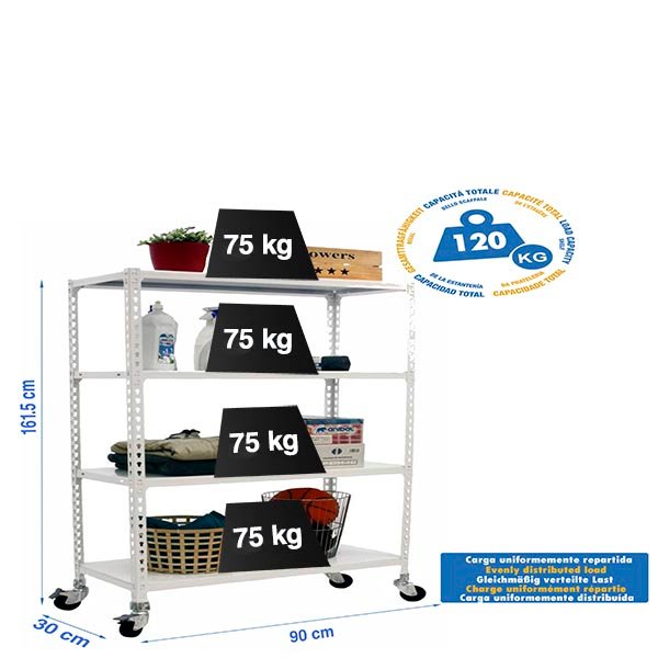 Simonclick Mobile 4/300 1500 Blanco/blanco Simonrack 1575X900 300 Mm - Imagen 5