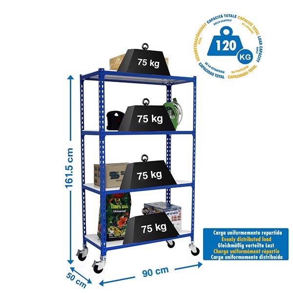 Simonclick Mobile 4/500 1500 Azul/blanco Simonrack 1575X900 500 Mm - Imagen 6