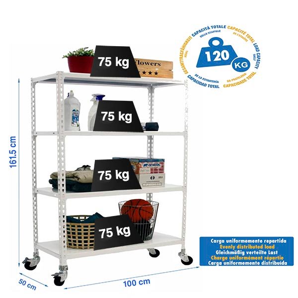 Simonclick Mobile PLUS 4/500 1500 Bco/bco Simonrack 1575X1000 500 Mm Blanco - Imagen 5