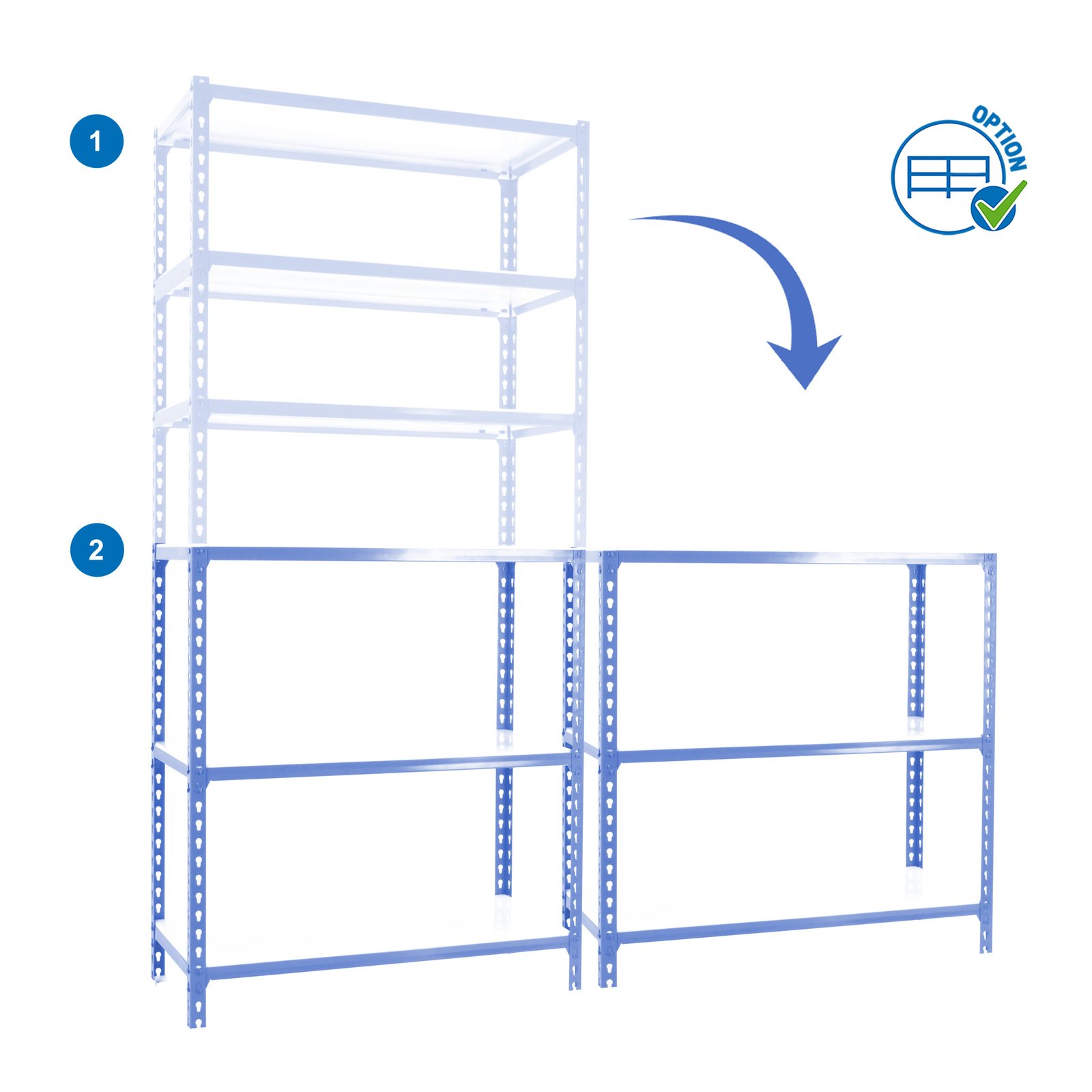 Simonclick Superplus 6/500 Azul/blanco Simonrack 2500X1100 500 Mm - Imagen 7