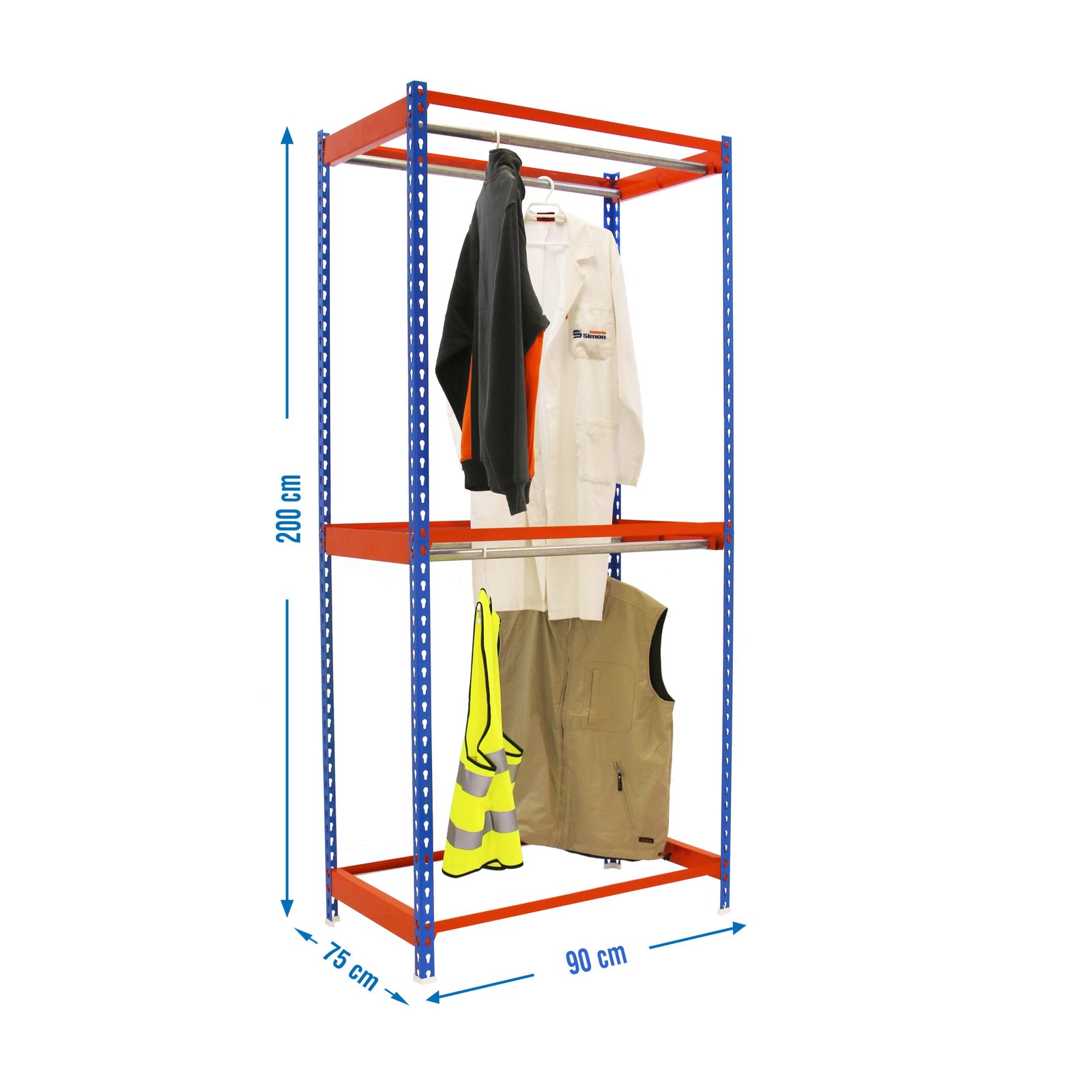 Simonclothing Double 2/209075 Azul/naranja Simonrack 2000X900 750 Mm - Imagen 3