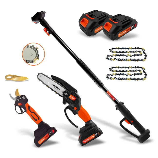 KIT Motosierra + Tijera 2 Baterias 2 0 Ah Altuna 2.0 AH 21 V eléctrica 500 W