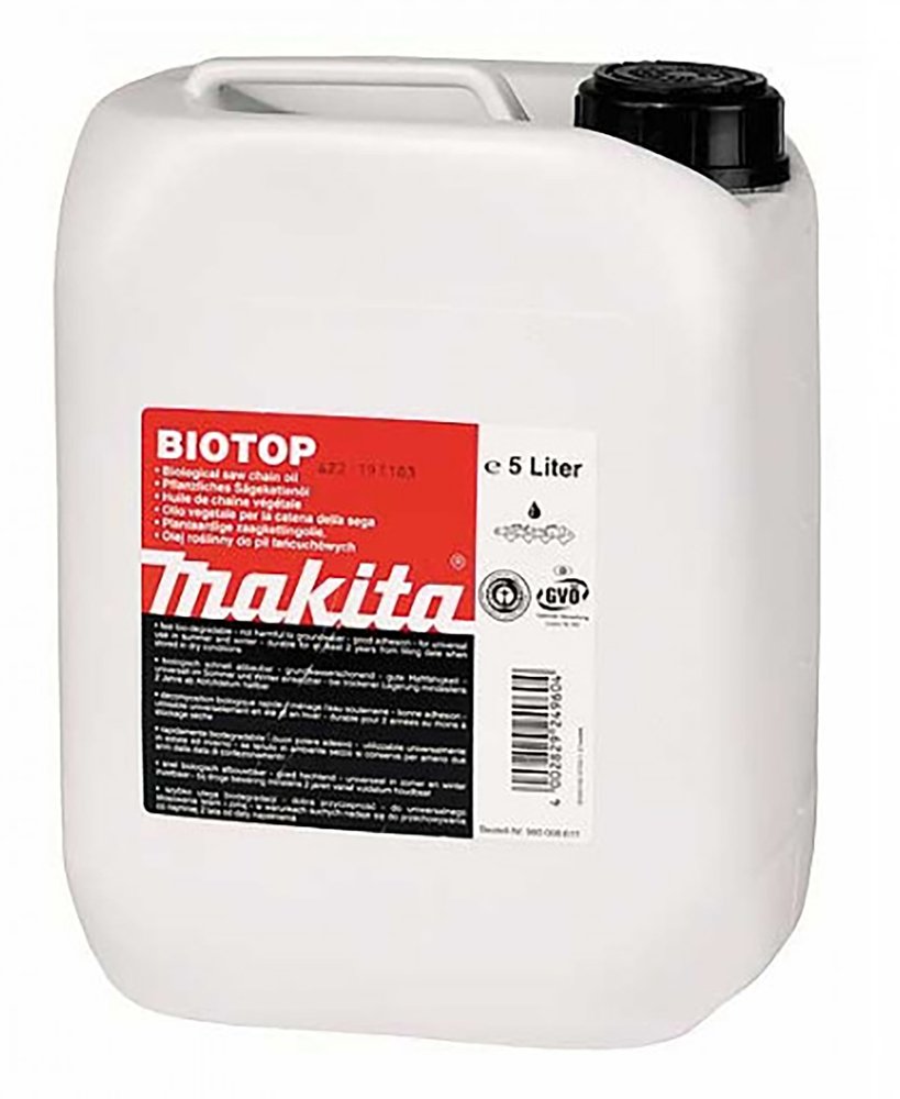 Aceite Biotop para Sierras de Cadena, 5 L Makita 1910U1-7 gasolina jardín