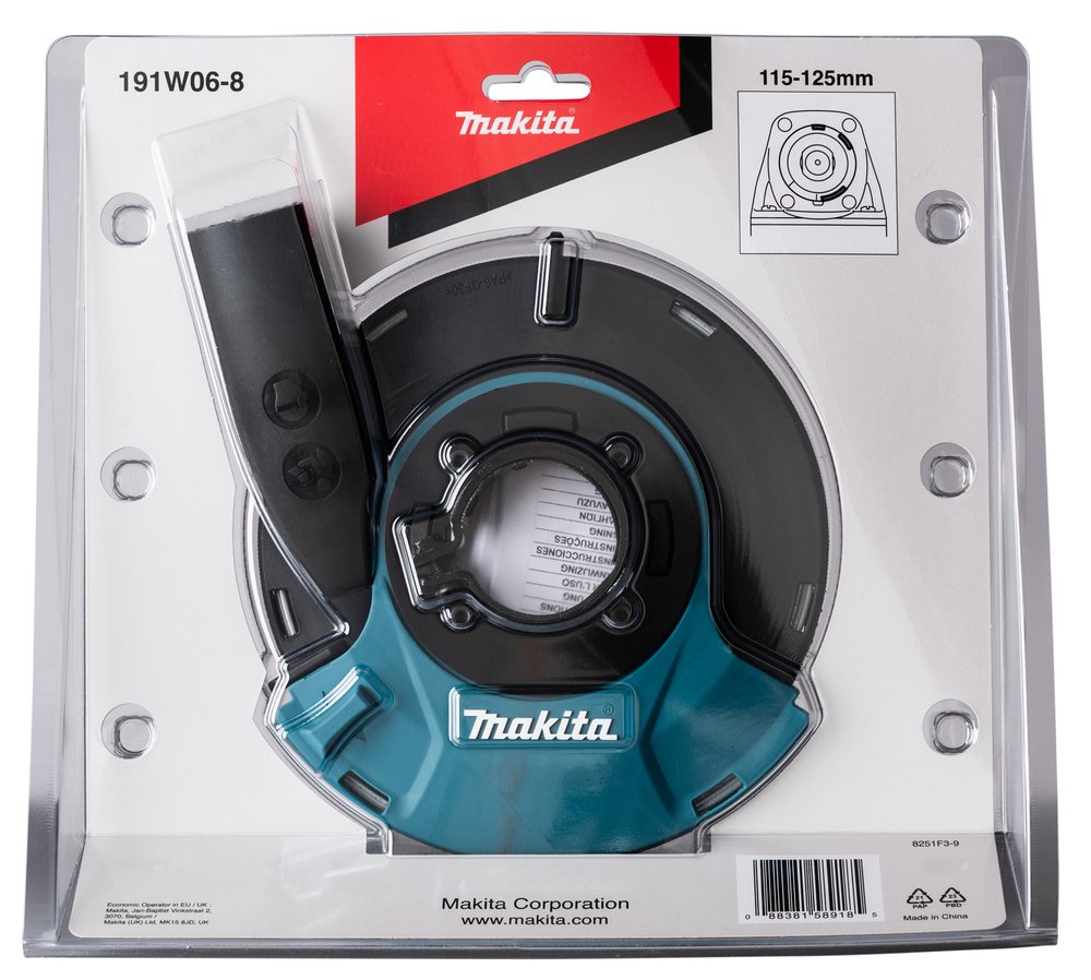 Colector de Polvo 125 Mm Makita 191W06-8 trabajo metal - Imagen 3