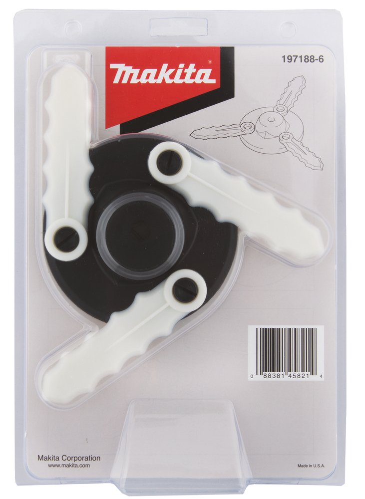 Set de Cuchillas de Plástico Makita 197188-6 gasolina jardín - Imagen 2