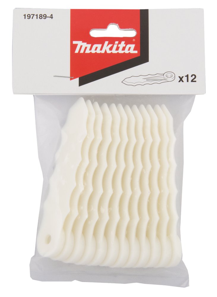 Cuchilla de Repuesto de Material Compuesto, 12 Unidades Makita 197189-4 gasolina jardín - Imagen 2