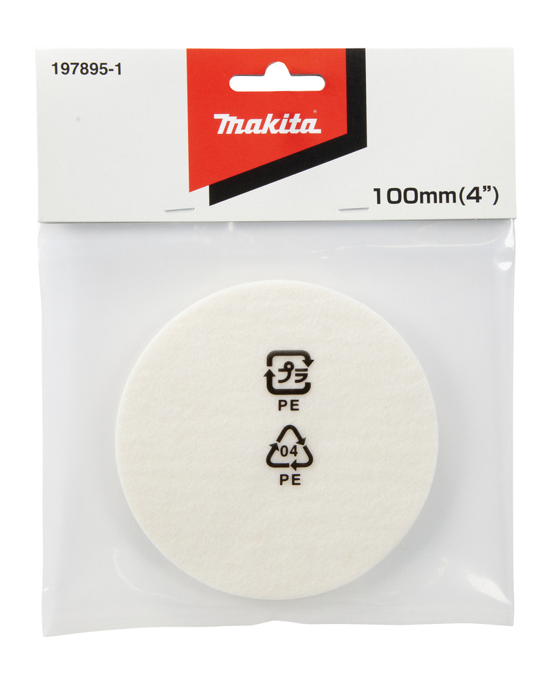Almohadilla de Fieltro de 100 Mm Makita 197895-1 abrasivo pulido - Imagen 2