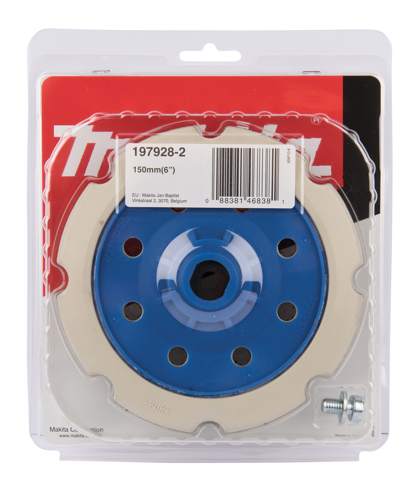 Almohadilla Autoadhesiva 150 Mm Makita 197928-2 abrasivo pulido - Imagen 3